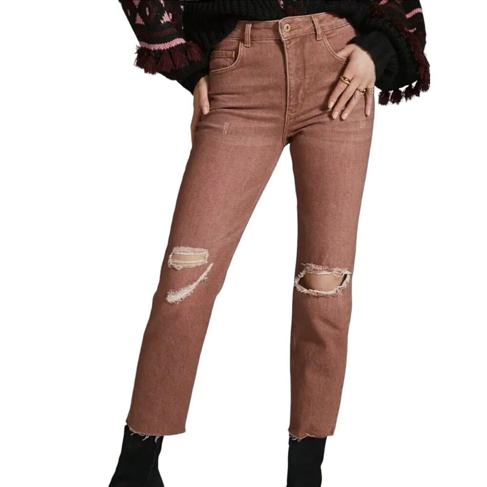 Anthropologie Pilcro The Vintage Straight‎ Leg Womens Denim Jeans Size 26 Pants